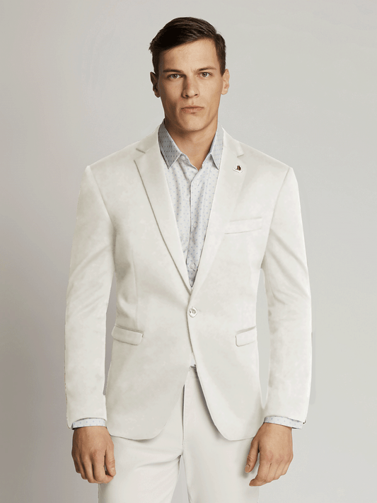 White Carter King Stretch Blazer