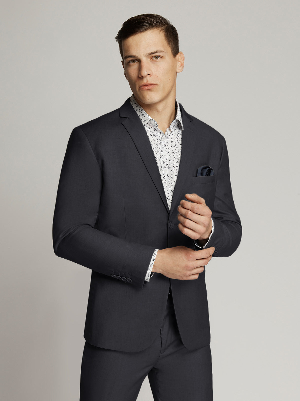 Charcoal Bentley Mens Suit Jacket