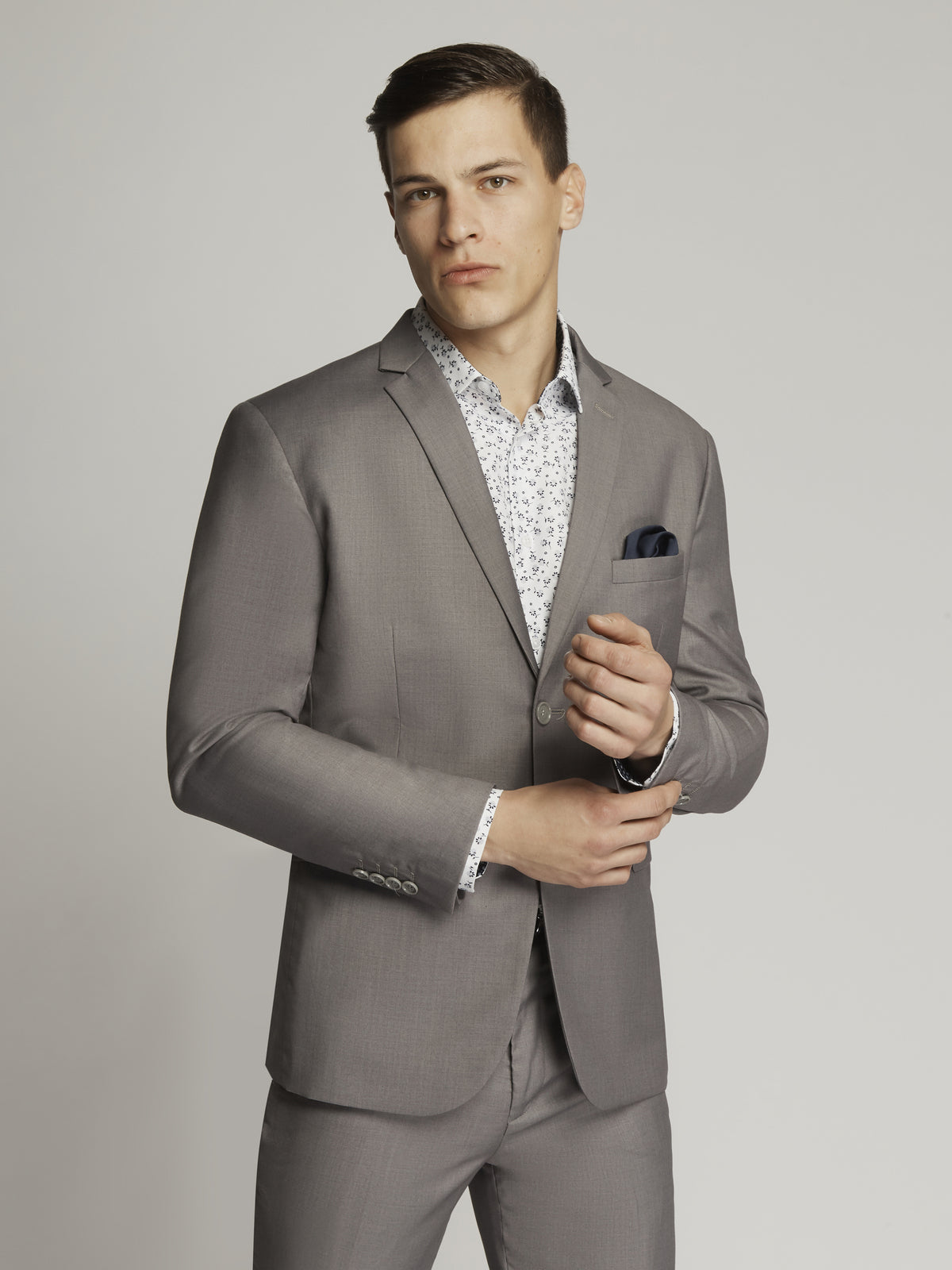 Grey Bentley Mens Suit Jacket