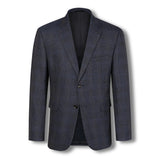 Navy Blaine Textured Check King Suit