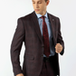 Shiraz Blaine Textured Check Mens Suit Jacket