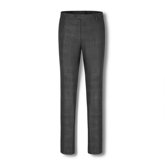 Steel Blaine Textured Check King Suit Trousers