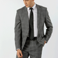 Steel Blaine Textured Check Mens Suit