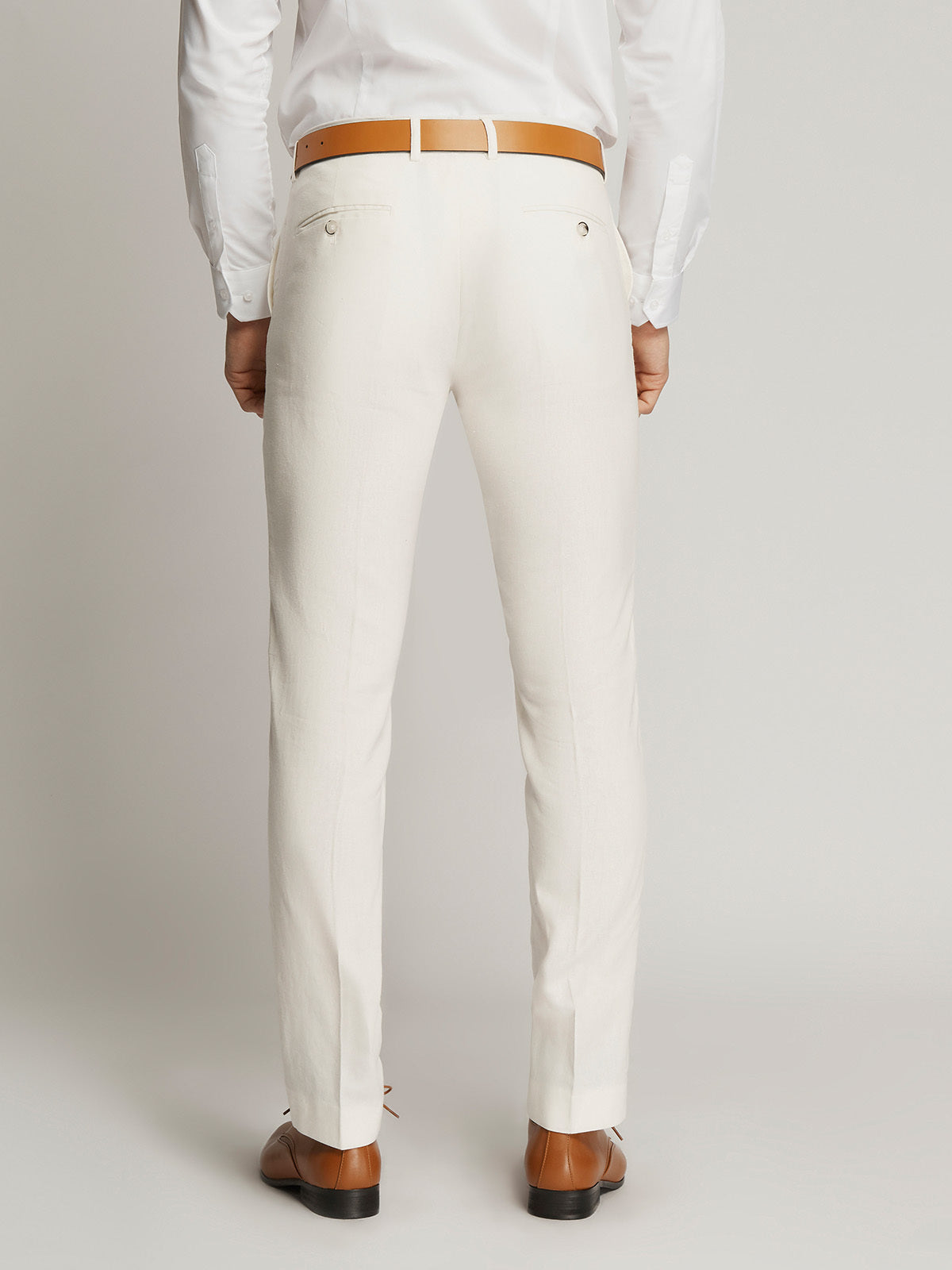 Ivory Worthington King Linen Trousers