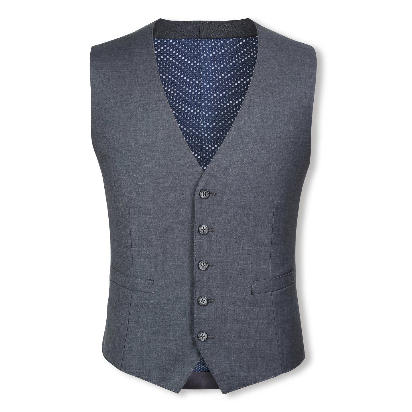 Grey Elijah Pure Wool Mens Vest