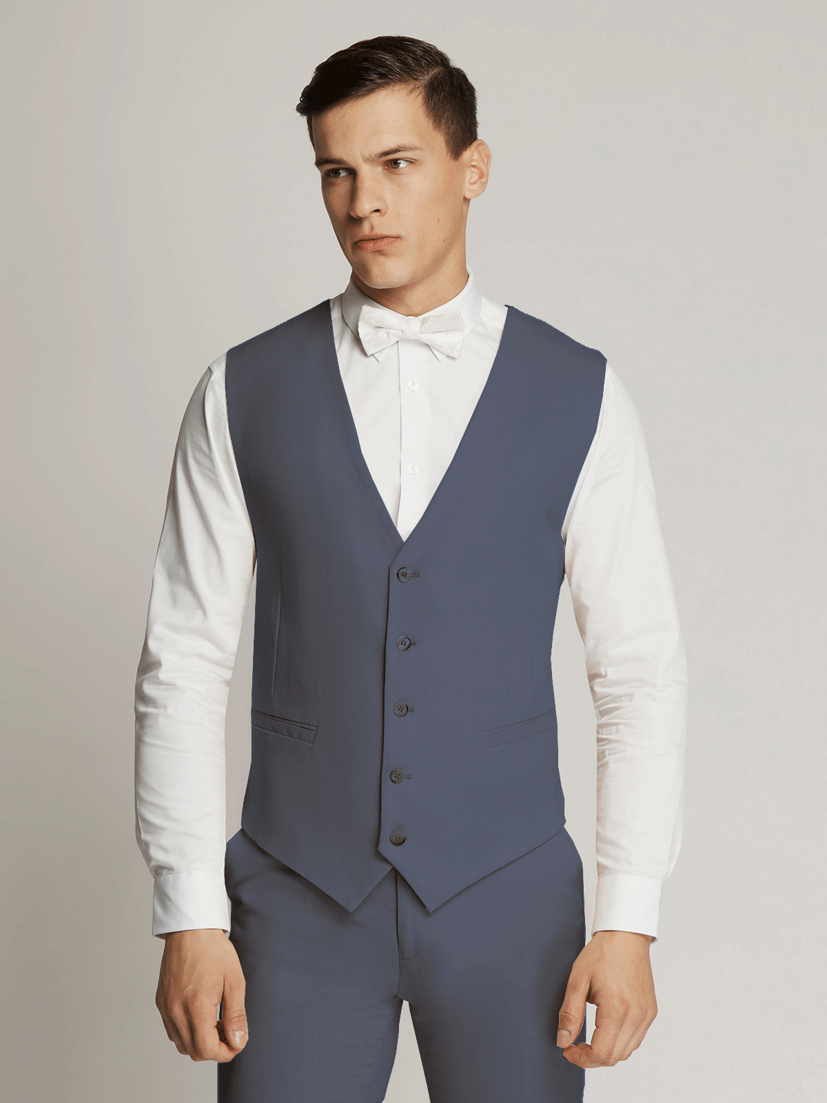 Indigo Worthington Mens Linen Vest