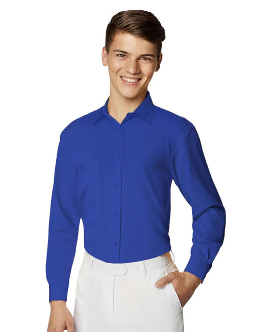 Royal Blue Warhol Boys Microfibre Shirt