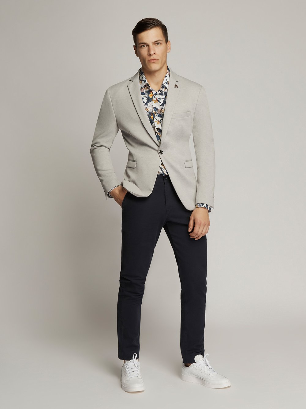 Silver Carter Mens Stretch Blazer