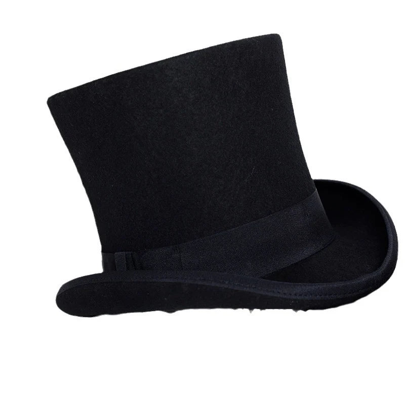 Black Kensington Wool Top Hat