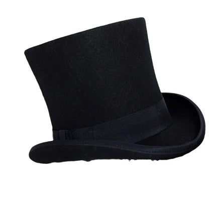 Black Kensington Wool Top Hat