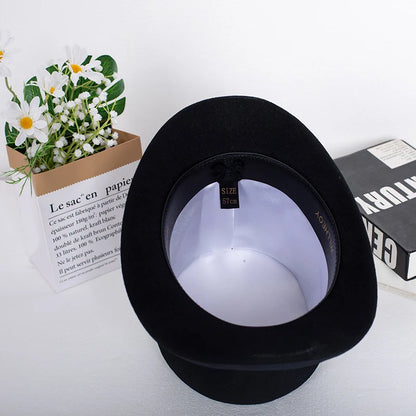 Black Kensington Wool Top Hat