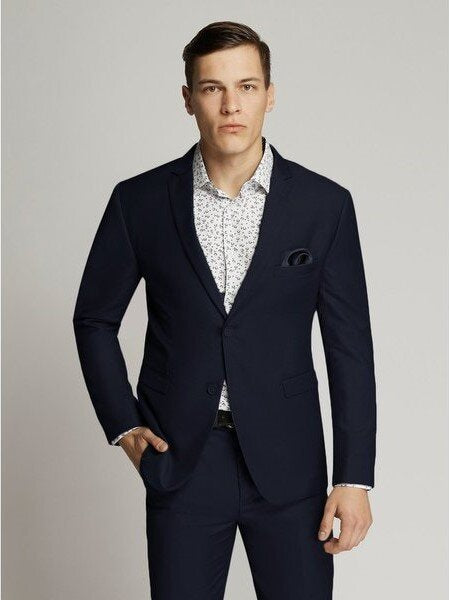 Navy Bentley Mens Suit Jacket